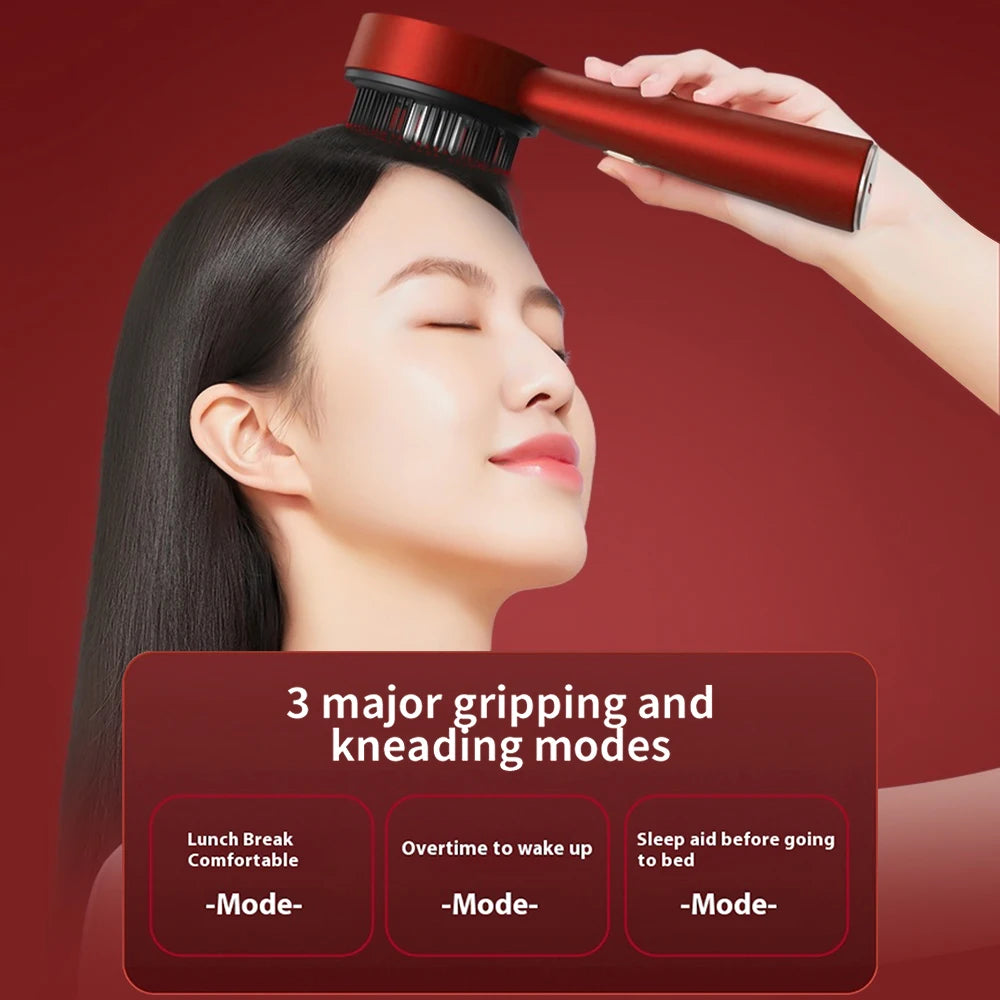 Electric massage comb household scalp liquid guide comb red light anti-hair loss hair care hair care comb multi-function massage comb with essential oil