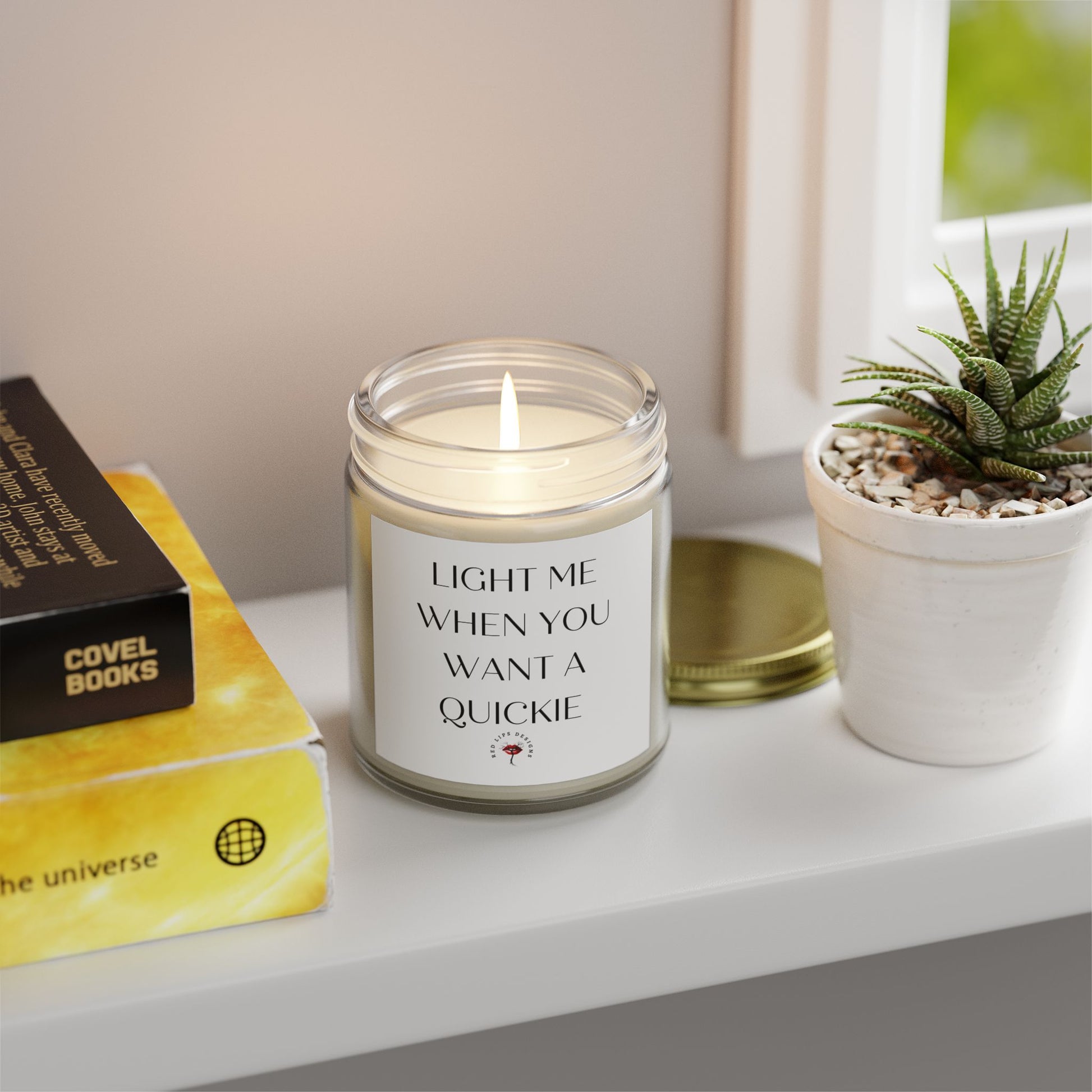 Sexy Candle for Her, Light Me When You Want a Quickie,Naughty Gift for Women, Flirty Valentine Candle