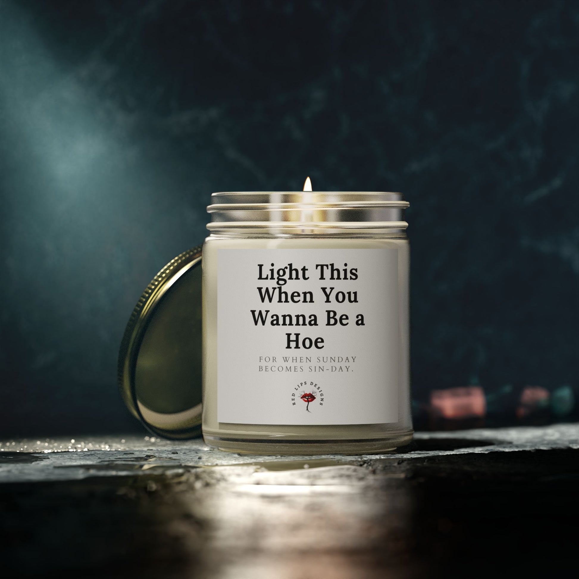 Light This When You Wanna Be a Hoe Funny Candle Dirty Gift for Her Naughty Bedroom Decor Sexy Self Love Candle for Women Who Sin Boldly
