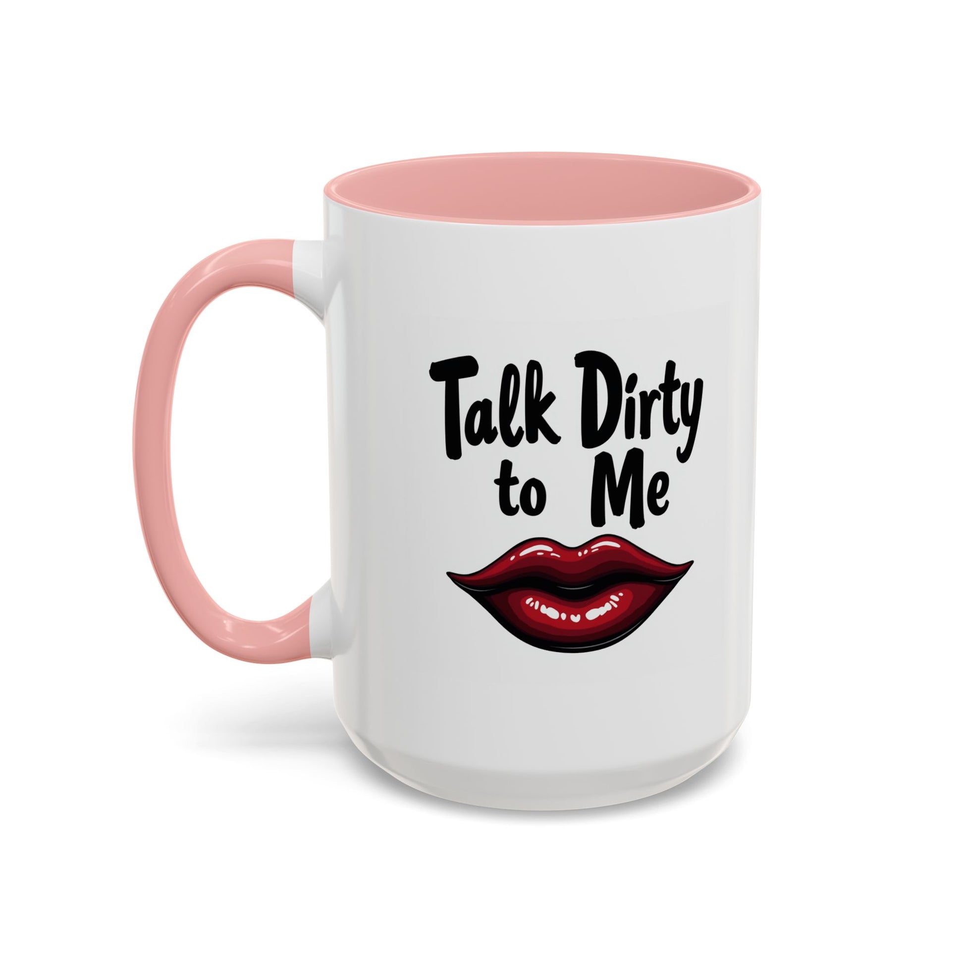 Sexy Funny Mug for Her, Talk Dirty to Me Coffee Cup, Naughty Gift for Girlfriend, Flirty Morning Vibes, Bold Lips Sassy Mug