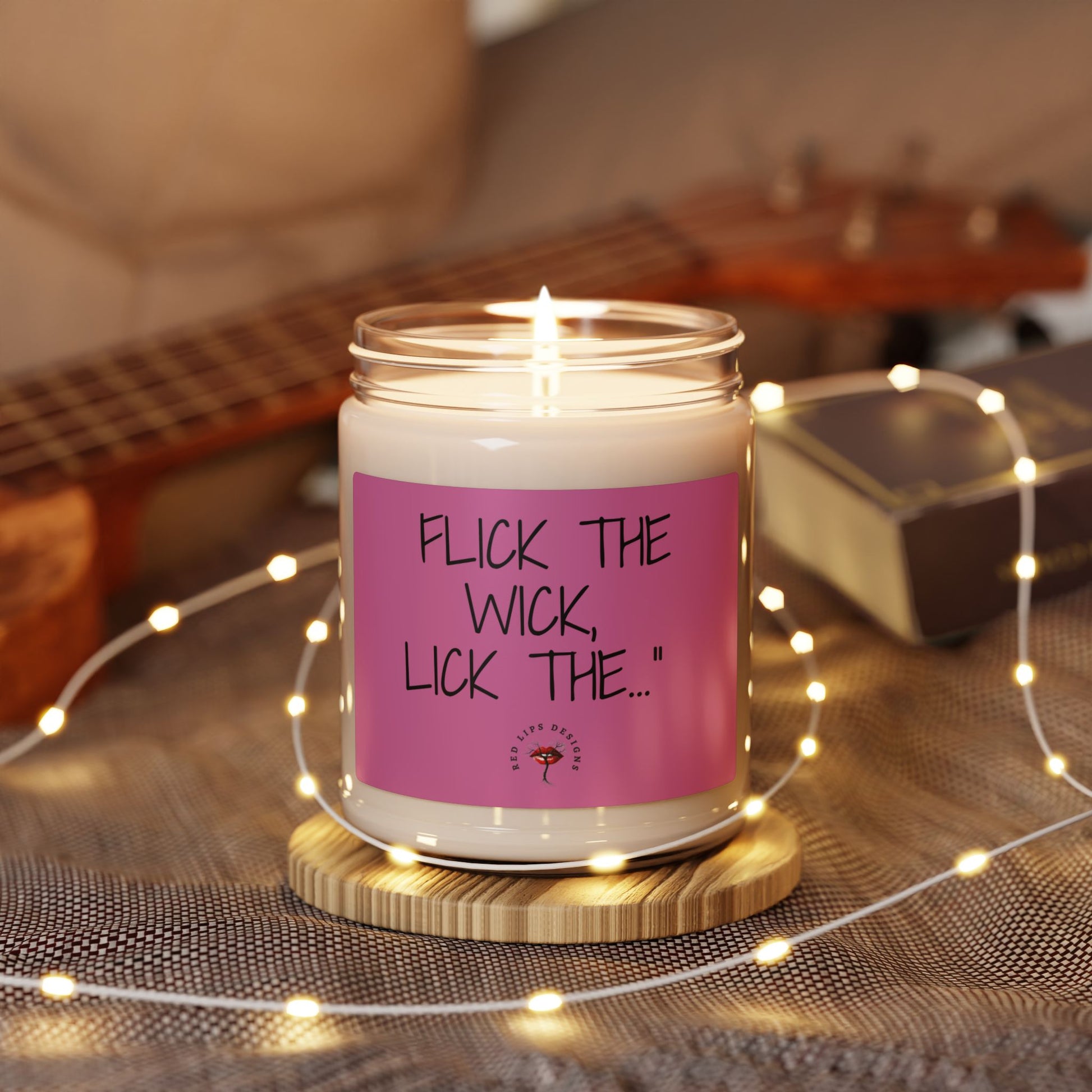 Flick the Wick Lick the Funny Sexy Candle Dirty Gift for Her Naughty Bedroom Decor Bold Adult Humor Candle for Women Who Like to Tease