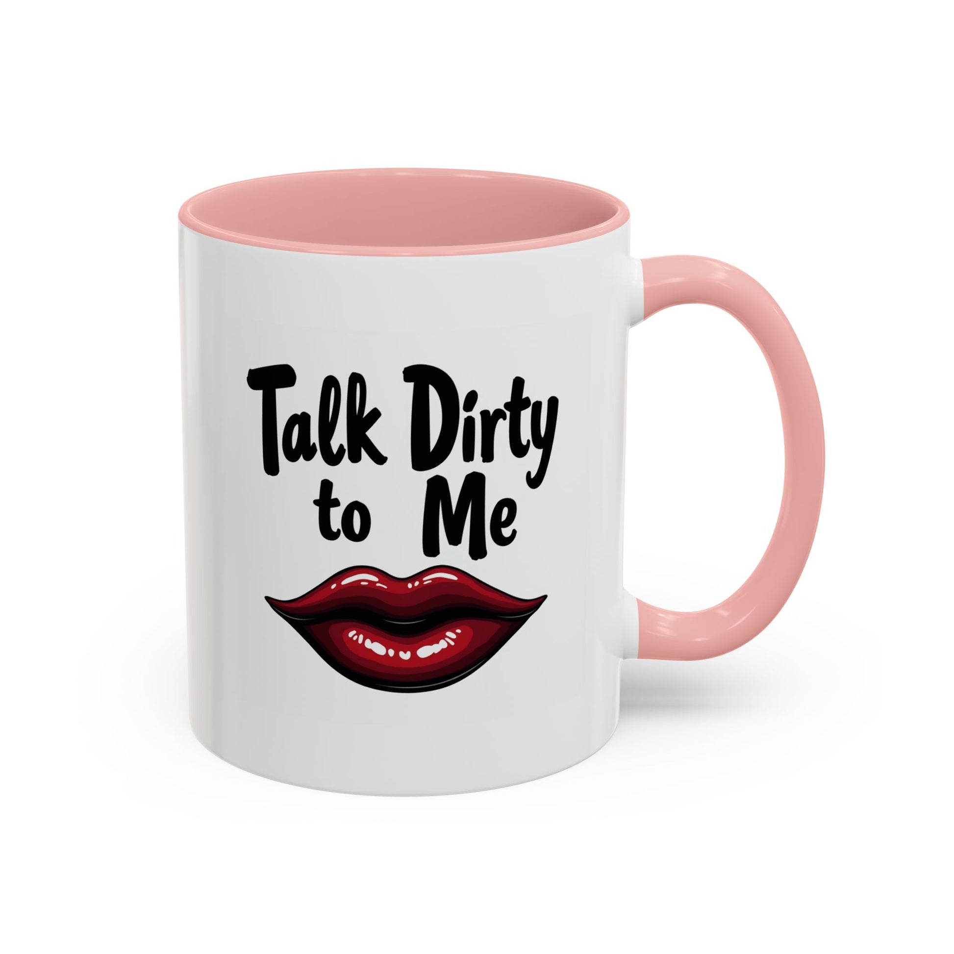 Sexy Funny Mug for Her, Talk Dirty to Me Coffee Cup, Naughty Gift for Girlfriend, Flirty Morning Vibes, Bold Lips Sassy Mug