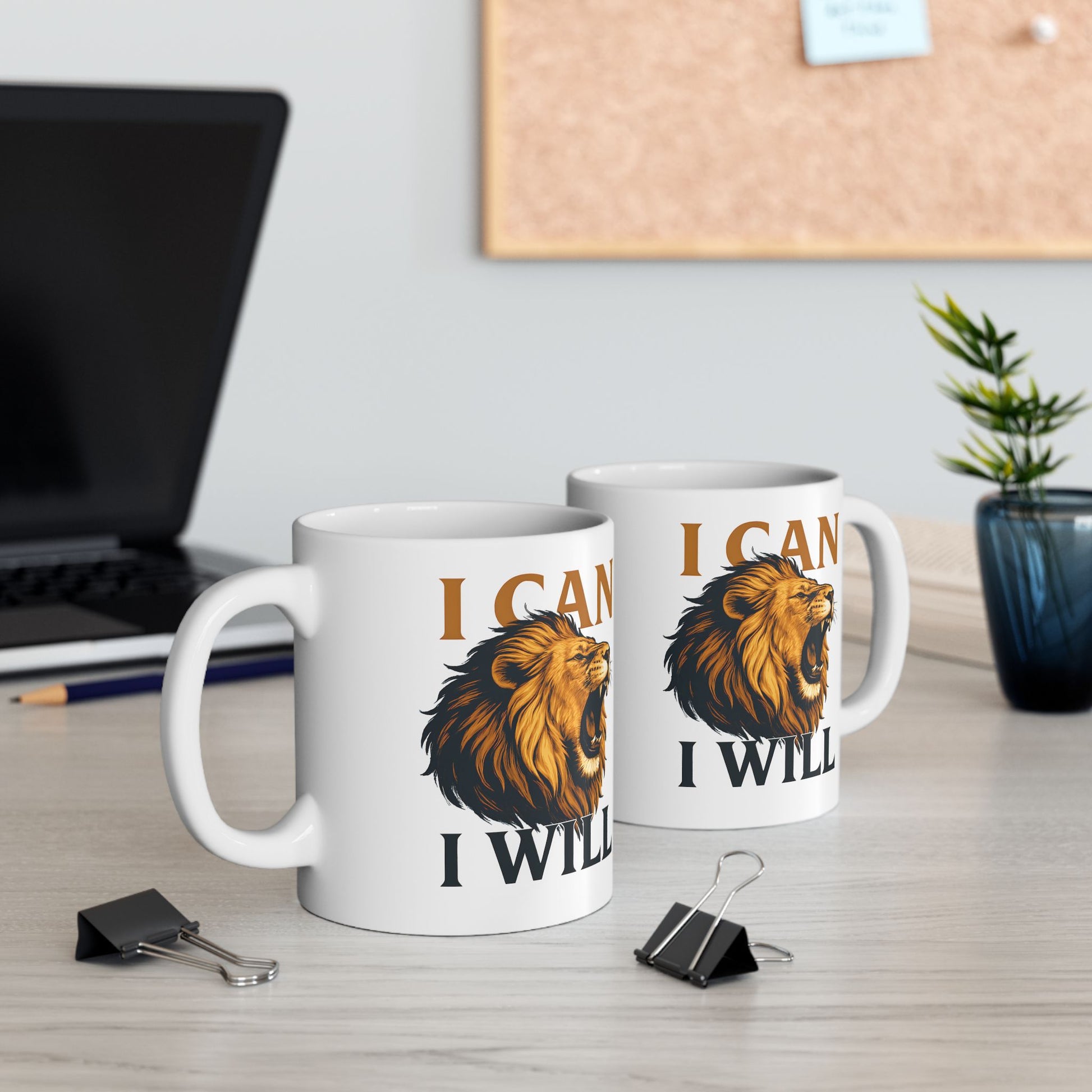 Inspirational Lion Ceramic Mug for Coffee Lovers, Motivational Gift, Animal Lover Mug, Unique Home Decor, Perfect for Birthdays
