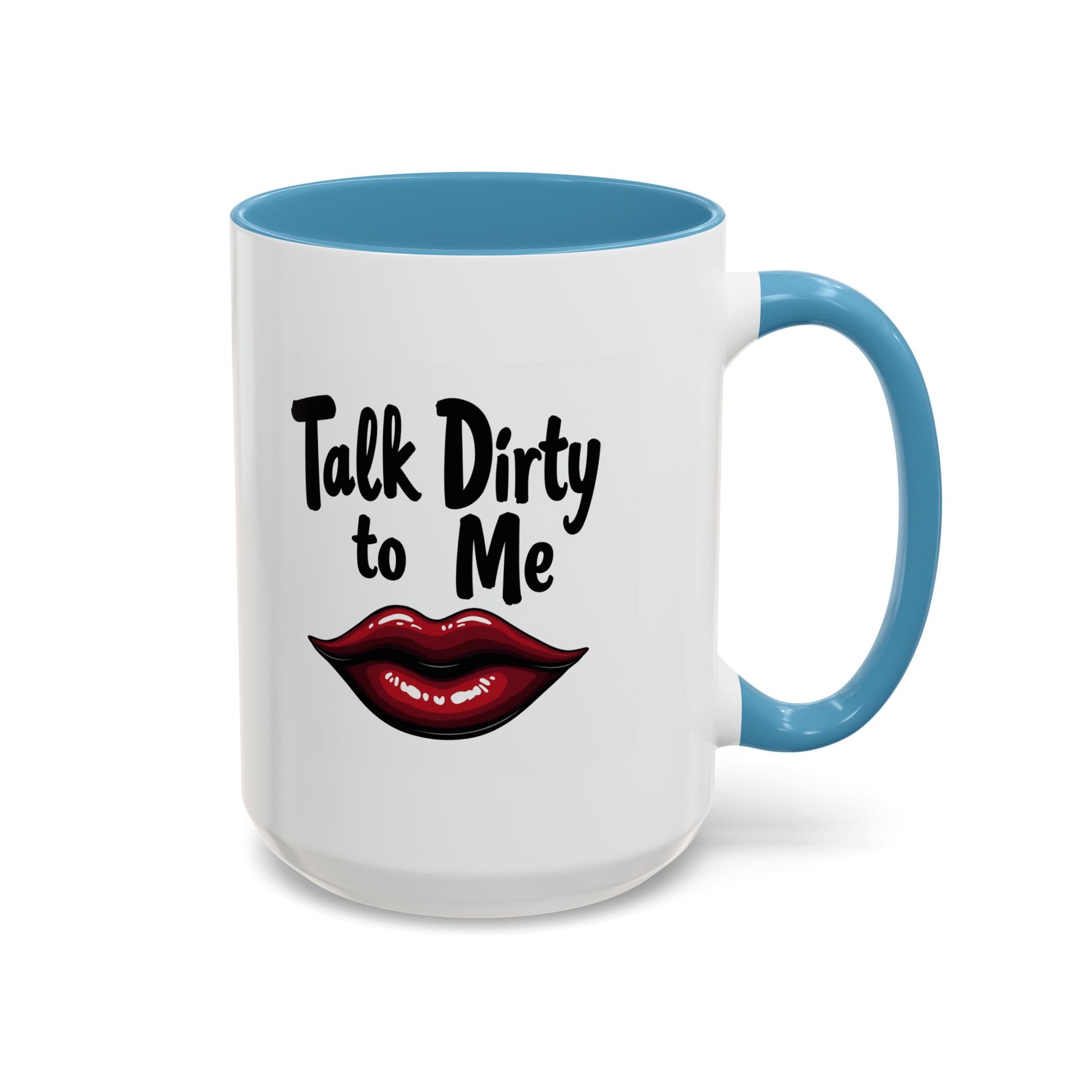 Sexy Funny Mug for Her, Talk Dirty to Me Coffee Cup, Naughty Gift for Girlfriend, Flirty Morning Vibes, Bold Lips Sassy Mug