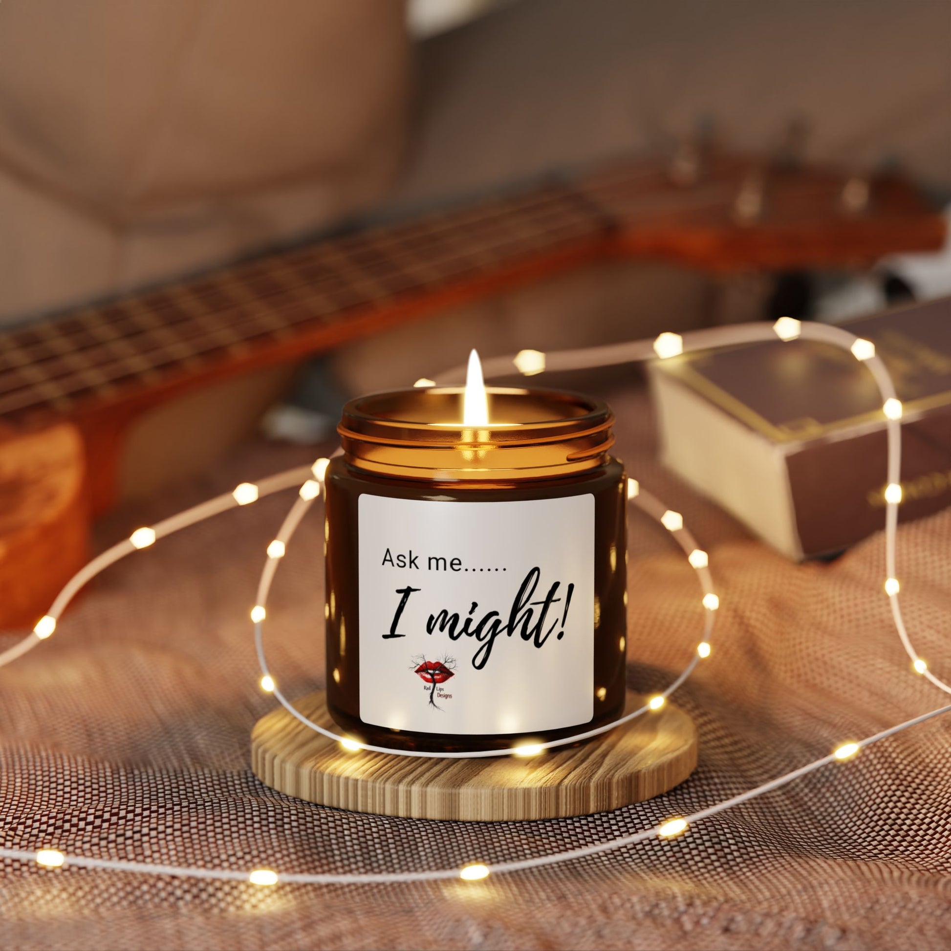 Charming Scented Candle - Amber Jar, Cozy Home Decor, Relaxation Gift, Birthday Surprise, Aromatherapy