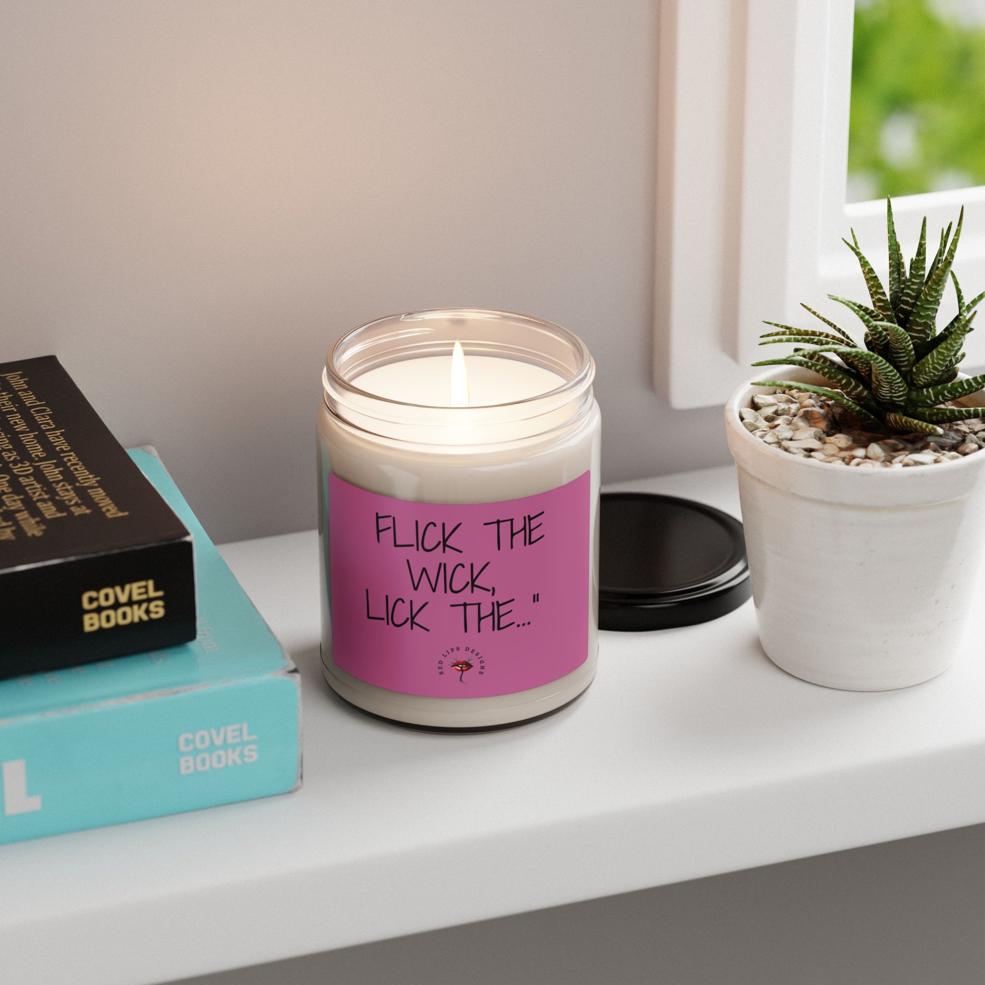 Flick the Wick Lick the Funny Sexy Candle Dirty Gift for Her Naughty Bedroom Decor Bold Adult Humor Candle for Women Who Like to Tease