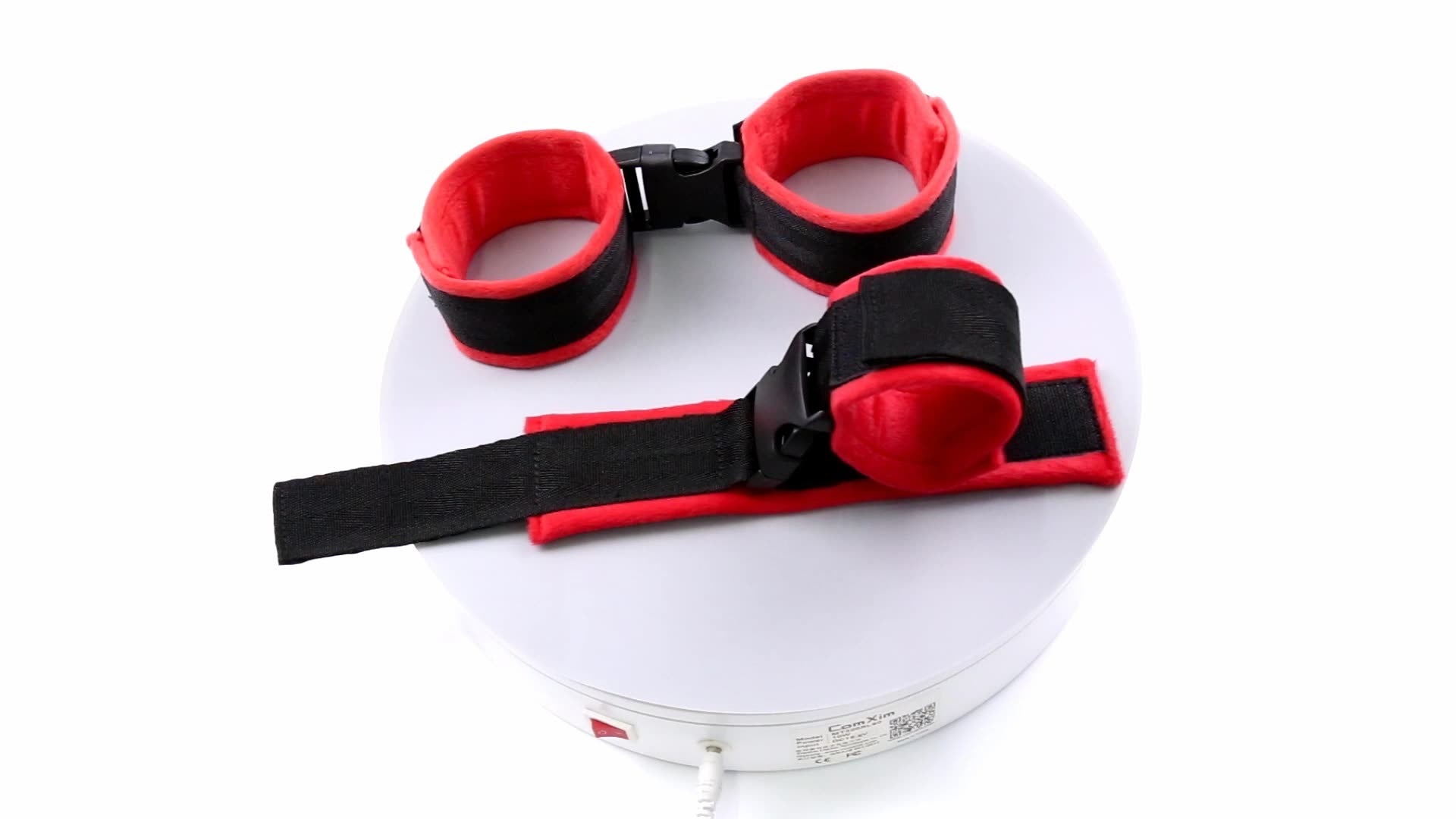 Adult Supplies Red Plush Binding And Flirting Women's Nylon Short Hair Sexy Ankle Cuffs Couple Toy Binding